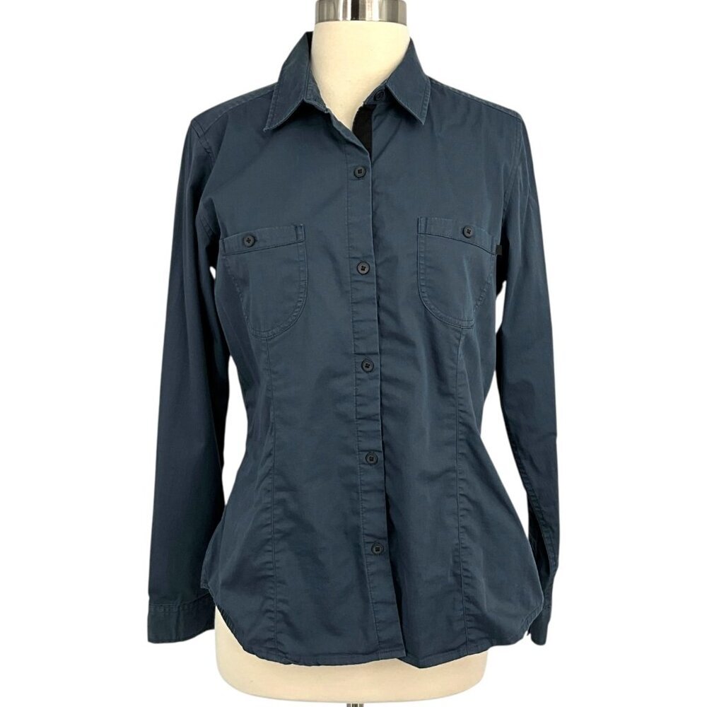 Alchemy Equipment Casual Button Down Shirt Navy Blue Outdoor Size Medium M